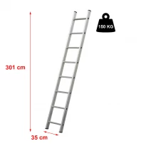 Scara aluminiu simpla 11 trepte, inaltime 3,01 m